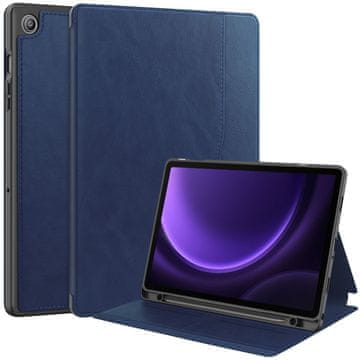 GS Ovitek za Samsung Galaxy Tab S10 Lite / S10 FE / S9 FE, reža za vizitke in pisalo, moder