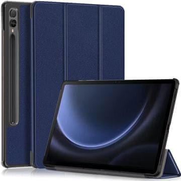 GS Ovitek za Samsung Galaxy Tab S9 FE+ Plus, Smartcase z držalom za pisalo, temno moder