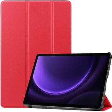 GS Ovitek za Samsung Galaxy Tab S10 Lite / S10 FE / S9 FE, trojni, z držalom za pisalo, rdeč