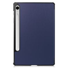 GS Ovitek za Samsung Galaxy Tab S10 Lite / S10 FE / S9 FE, trojni, z držalom za pisalo, temno moder