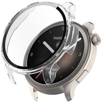 GS Ovitek 2 v 1 + kaljeno steklo za Amazfit Balance, prozoren