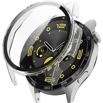 GS Ovitek 2 v 1 + kaljeno steklo za Huawei Watch GT 4 46 mm, prozoren