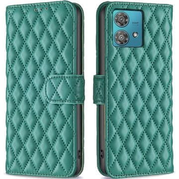 Ovitek za Motorola Edge 40 Neo, denarnica, barva BINFEN, zelen