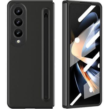 GS Ovitek za Samsung Galaxy Z Fold 4 5G, s steklom in pisalom, črn