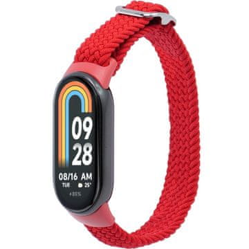 GS Najlonski pašček za Xiaomi Smart Band 10 / 9 / 8, rdeč