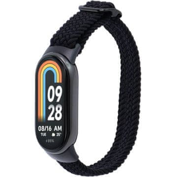 GS Najlonski pašček za Xiaomi Smart Band 10 / 9 / 8, črne barve