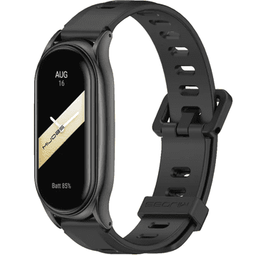 GS Silikonski pašček za Xiaomi Smart Band 10 / 9 / 8, črne barve