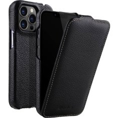 Ovitek Flip za iPhone 13 Pro Max, usnjen, flip, črn