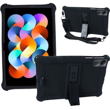 GS Ovitek za Xiaomi Redmi Pad SE 11", oklepljen s stojalom in paščkom, črn