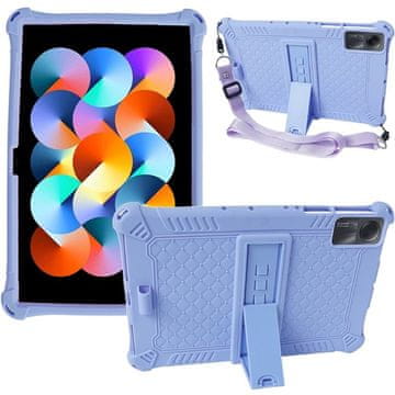 GS Ovitek za Xiaomi Redmi Pad SE 11", oklepljen s stojalom in paščkom, vijoličen