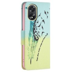 GS Ovitek za Oppo A38 / A18, denarnica, pernato modra / rumena