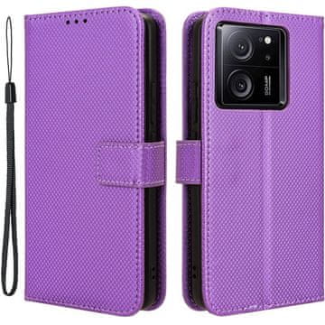Overboard Ovitek z zaklopom za Xiaomi 13T / 13T Pro, pametni magnet, vijoličen