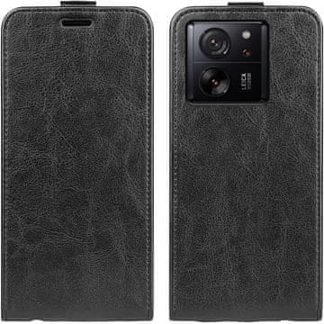 GS Ovitek s preklopom za Xiaomi 13T / 13T Pro, preklopni, črn