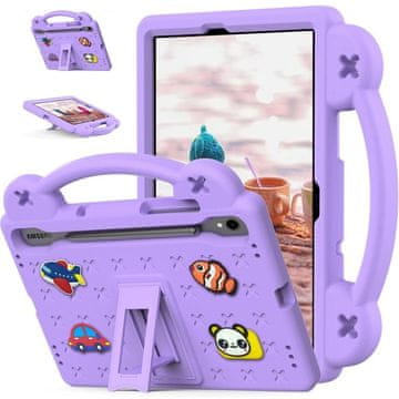 GS Ovitek za Samsung Galaxy Tab S7/S8/S9, ljubki vzorci, s stojalom, vijoličen