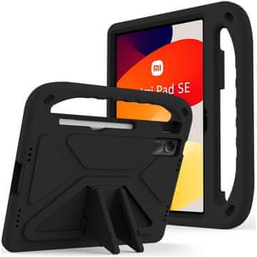 GS Otroški ovitek za Xiaomi Redmi Pad SE 11", otroška velikost z ročajem, črne barve