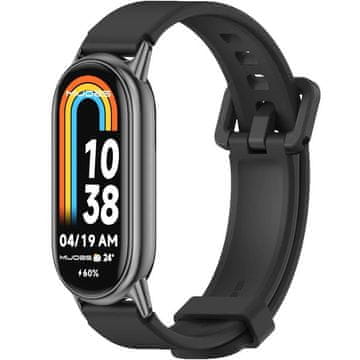GS Silikonski pašček za Xiaomi Smart Band 10 / 9 / 8, črne barve