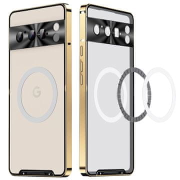 GS Zaščitni ovitek za kamero za Google Pixel 8 Pro, CamShield MagSafe, prozoren/zlat