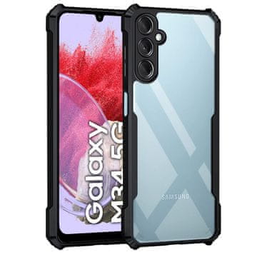 GS Ovitek za Samsung Galaxy M34 5G, hibridni z zaščito pred padci, črn