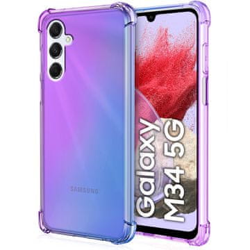 GS Gradientni ovitek za Samsung Galaxy M34 5G, vijoličen/moder