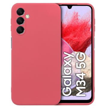 GS Ovitek za Samsung Galaxy M34 5G, Silikonski Lite, rdeč