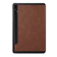 GS Pametni ovitek za Samsung Galaxy Tab S9 FE+ Plus z držalom za pisalo, rjav