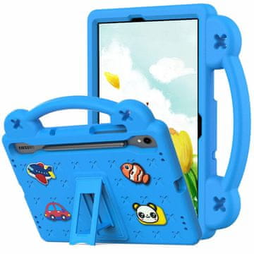 GS Ovitek za Samsung Galaxy Tab S10 Lite / S10 FE / S9 FE, ljubki vzorci, s stojalom, moder