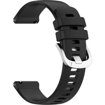 GS Univerzalni silikonski pašček 18 mm, črne barve