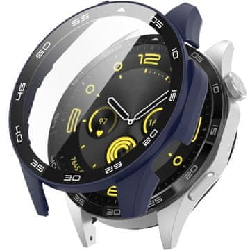 GS Ovitek 2 v 1 + kaljeno steklo za Huawei Watch GT 4 46 mm, moder