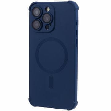 GS Silikonski ovitek za iPhone 15 Pro Max, magnetni, za MagSafe, temno moder