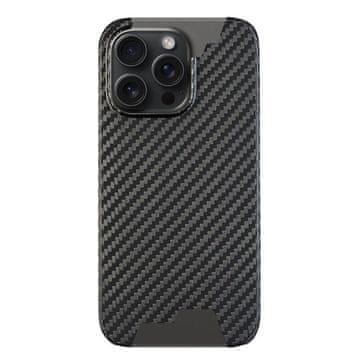 GS Ovitek iz karbonskih vlaken za iPhone 15 Pro Max, mat črne barve