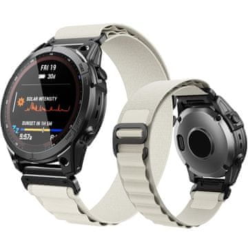 GS Najlonski pašček Quickfit za Garmin 26 mm, bel