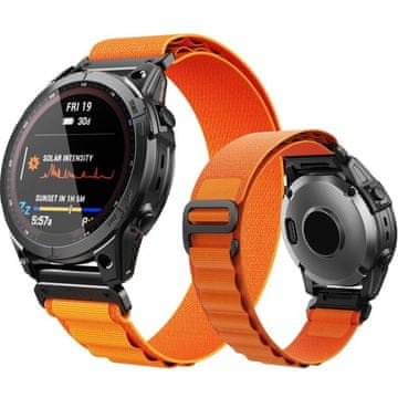 GS Najlonski pašček Quickfit za Garmin 22 mm, oranžen