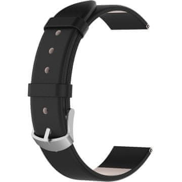 GS Univerzalni usnjen pašček 18 mm, črne barve