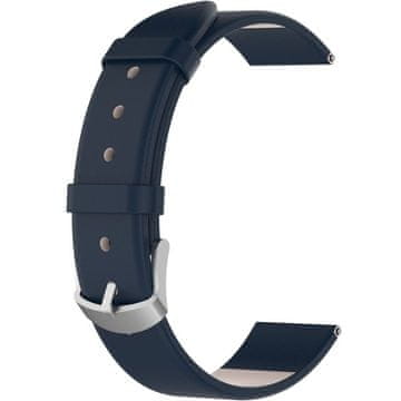 GS Univerzalni usnjen pašček 18 mm, temno moder