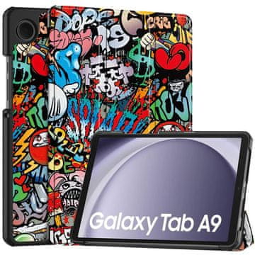 GS Ovitek za Samsung Galaxy Tab A9, Smartcase, grafiti