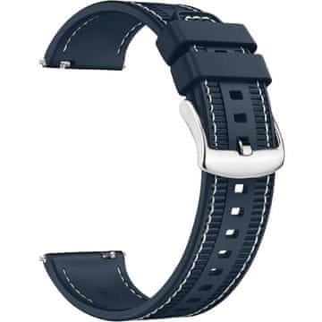 GS Univerzalni silikonski najlonski pašček 22 mm, moder