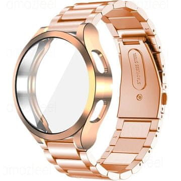 GS Zapestnica + ovitek za Samsung Galaxy Watch 6 40mm, roza zlata