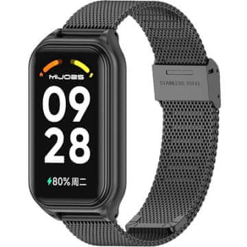 GS Milanska zapestnica za Xiaomi Redmi Smart Band 2 / Xiaomi Smart Mi Band 8 Active, črna