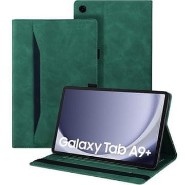 GS Ovitek za Samsung Galaxy Tab A9+, Classic, z držalom za pisalo, zelen