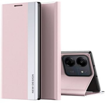 GS Ovitek za Xiaomi Redmi 13C / Poco C65, stranski magnetni, roza