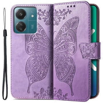 GS Ovitek za Xiaomi Redmi 13C / Poco C65, metuljček, vijoličen