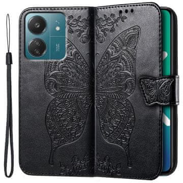 GS Ovitek za Xiaomi Redmi 13C / Poco C65, metuljček, črn