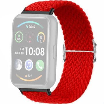 GS Najlonski pašček za Huawei Watch Fit 2, rdeč