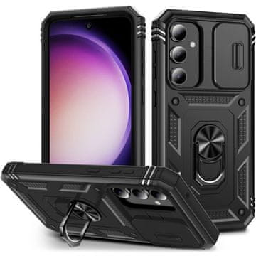 GS Oklepni ovitek za Samsung Galaxy S23 FE, CamShield Slide, črn