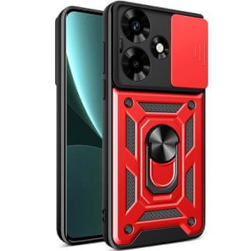 GS Oklepno ohišje za Infinix Hot 30, CamShield Slide, rdeče
