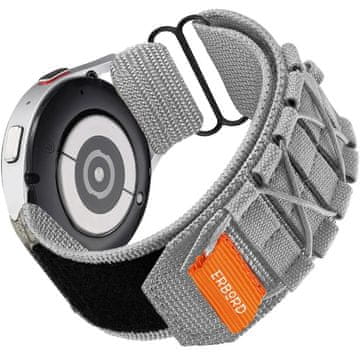 Overboard Najlonski pašček Runner za Samsung Galaxy Watch 4/5/6/7, siv