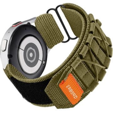 Overboard Najlonski pašček Runner za Samsung Galaxy Watch 4/5/6/7, zelen