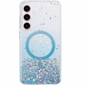 GS Ovitek za Samsung Galaxy S24, bleščeč, za MagSafe, moder