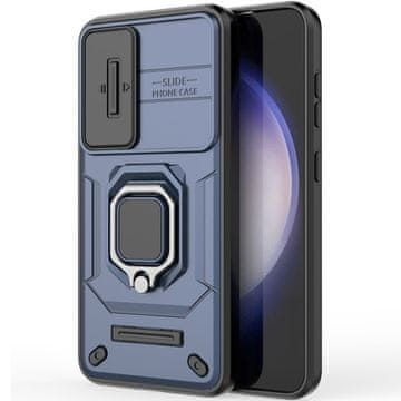GS Ovitek s stojalo za kamero za Samsung Galaxy S24, moder