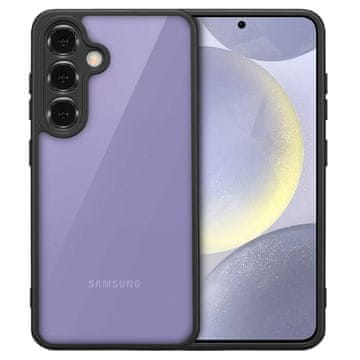 GS Ovitek za Samsung Galaxy S24+ Plus Fusion Hybrid z zaščito kamere, prozoren/črn